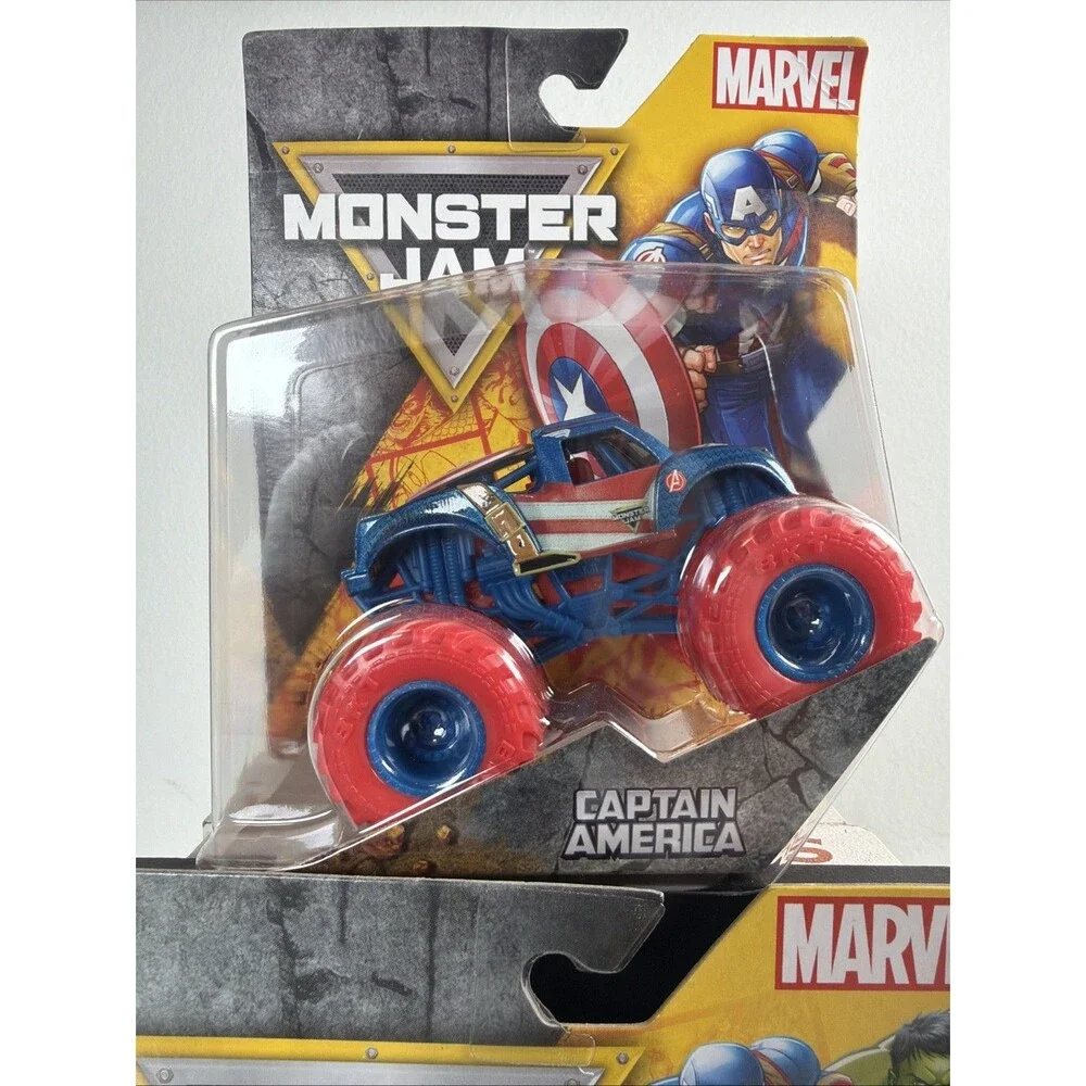 2025 Spin Master Monster Jam Series 5 Set Marvel Comics Thanos War Machine & Cap
